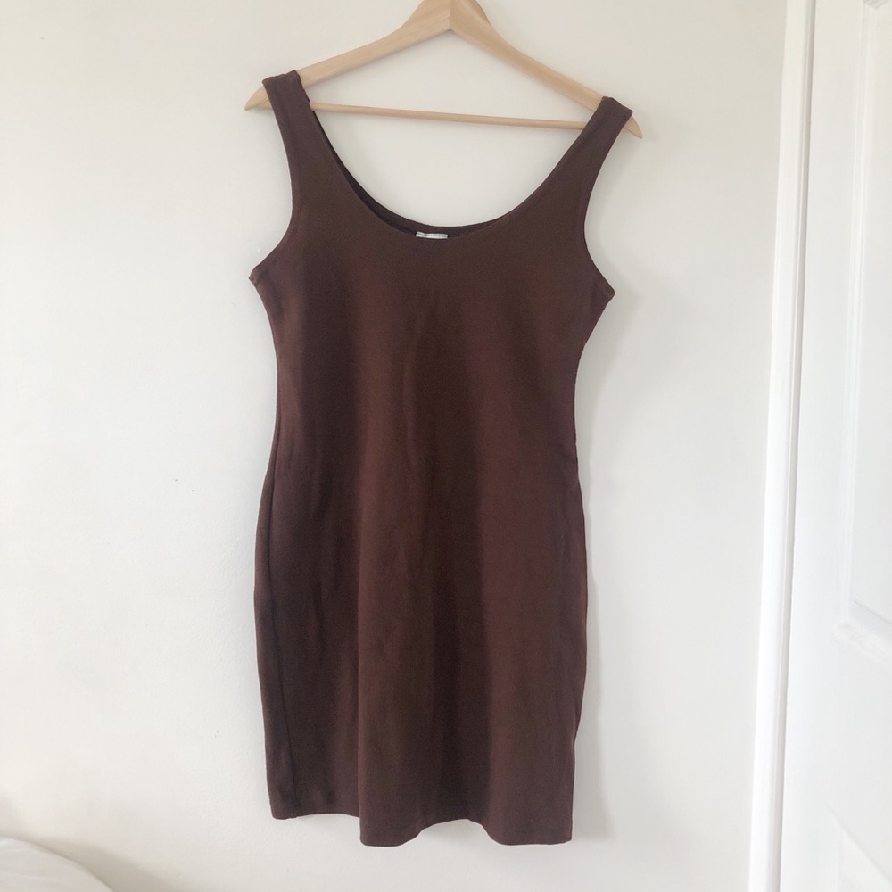 Brown bodycon dress